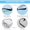 AIMALL 4 Pairs Clear Eye Goggles Side Shields Protection Universal