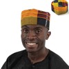 Kente Kufi Hat Black Style #3