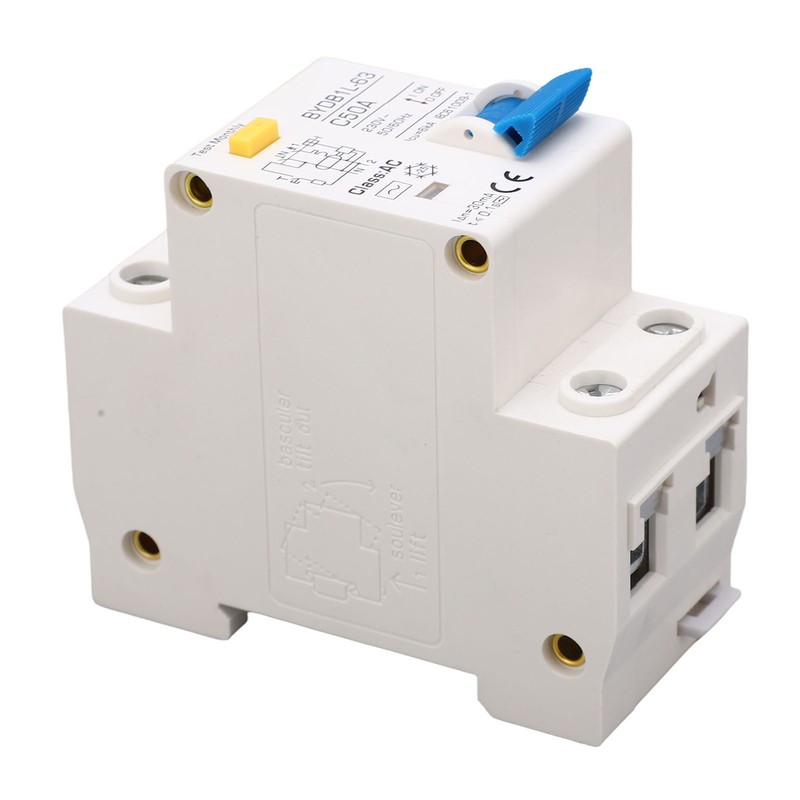 Circuit Breaker 1P+N 50A 230V AC MCB Leakage Protection Switch
