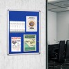 VIZ-PRO Lockable Notice Board Tamperproof cork board Class Office School