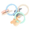 3pcs Silicone Shell Teething Ring Soothes Gum Soreness Crab Shell