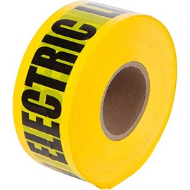 Morris Products Underground Electrical Caution Tape – 3-inch Width - Detectable from 12-18 Inch Depths – Orange – Printed With Caution Buried Fiber Optic Line Below – 1,000 ft. Length