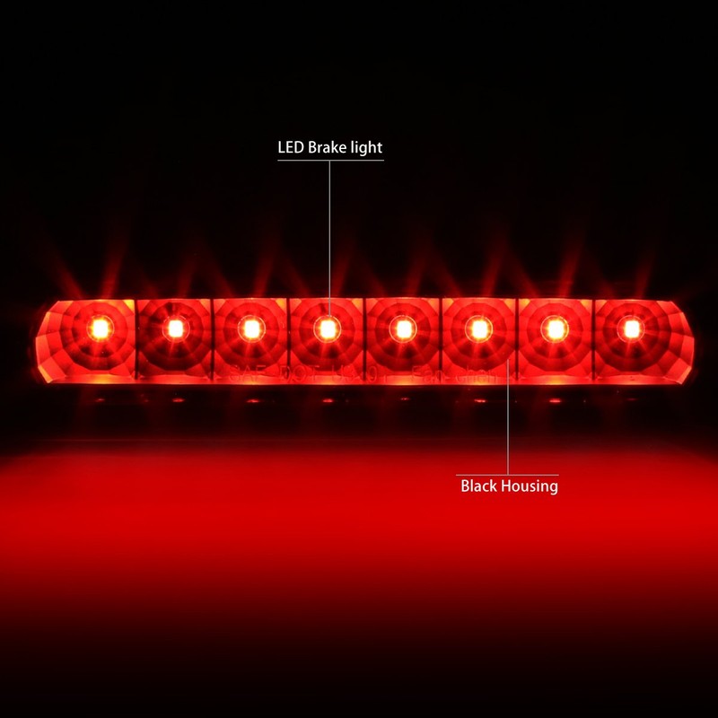 DNA MOTORING 3BL-4RUNNER03-LED-BK Black Housing LED Third Tail Brake Light
