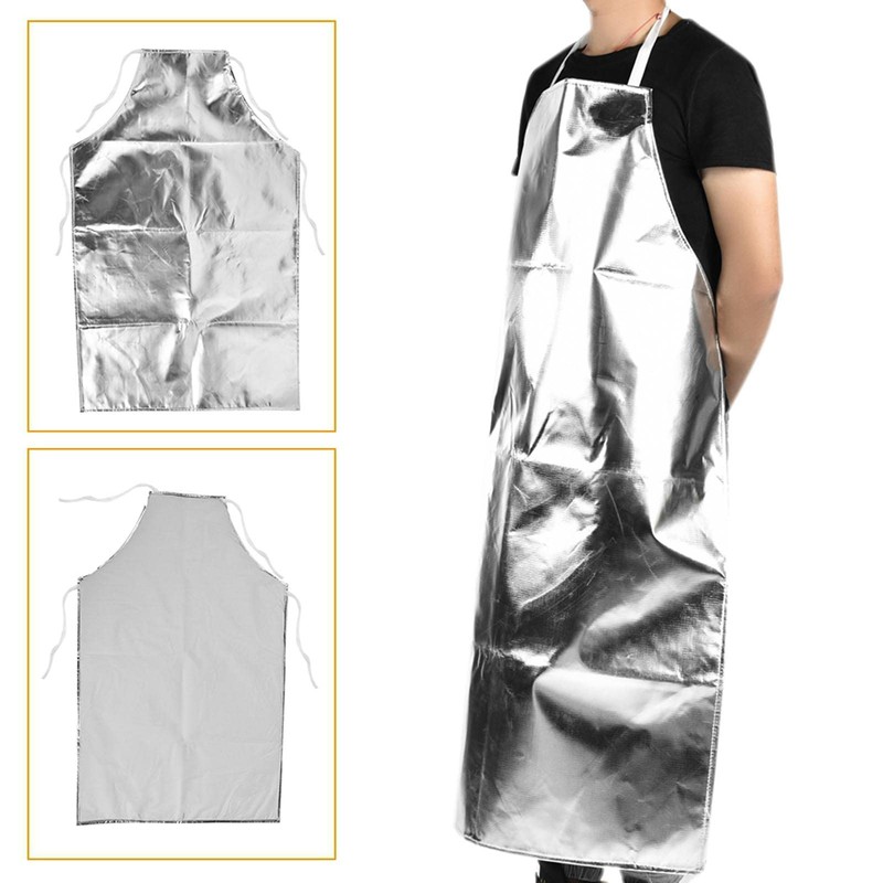 Tiiyee Heat Resistant Apron, 1000°C Fireproof Thermal Insulation Aluminum Foil