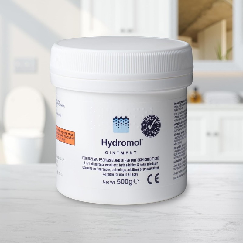 Hydromol Pomada Emoliente 500g | Tratamiento para Eczema, Psoriasis y