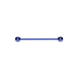 Steel BLUE Industrial Scaffold Barbell - 1.2mm x 32mm x 4mm - BALLS