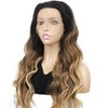 onemily 24Inch Long Curly Wavy Synthetic Lace Front Wigs for