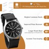 OIDEA Men's Tactical Military Watches: 24 Hour Time Analog Quartz