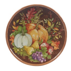Certified International Harvest Blessings 8.5" Salad/Dessert Plate, Multicolor, Medium, Set of 4