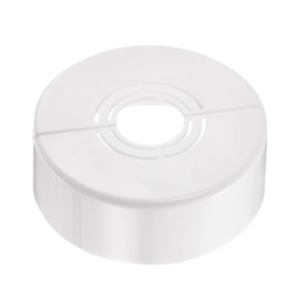 sourcing map Wall Split Flange, 1 Pcs 70x25 mm - Cuttable ABS Round Escutcheon Plate Cover Buckle, Shower Arm Flange for 20/25/33mm(0.8/1.0/1.3 Inch) Water Pipe Faucet Decoration (White)