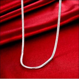 Fashion Jewelry JESUS CROSS CRUCIFIX FAITH Charm On 20" 925 Sterling Silver Snake Necklace Women