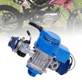 2 Stroke Racing Engine Motor Complete 2-Stroke 49cc Single Cylinder Racing Engine for Pocket Bike Dirt Quad ATV Mini Pit Bike Blue