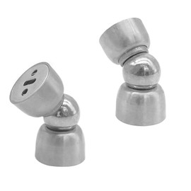 YUESUO 2 Pcs Powerful Magnetic Doorstop Stainless Steel Door Stops for Wall and Floor Mounting Magnetic Door Stopper Heavy Duty Magnetism Door Holder for Bedroom Bathroom Kitchen Home Office(Silver)