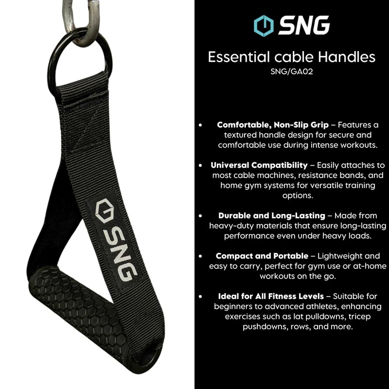 SNG Essential Cable Handle Grip Attachment Pair – Heavy Duty,