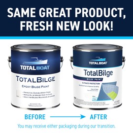 TotalBoat TotalBilge Epoxy Based Bilge Paint for Boat Bilges, Bulkheads, Engine Rooms and Locker Areas (Gray), 1 Gallon (Pack of 1)