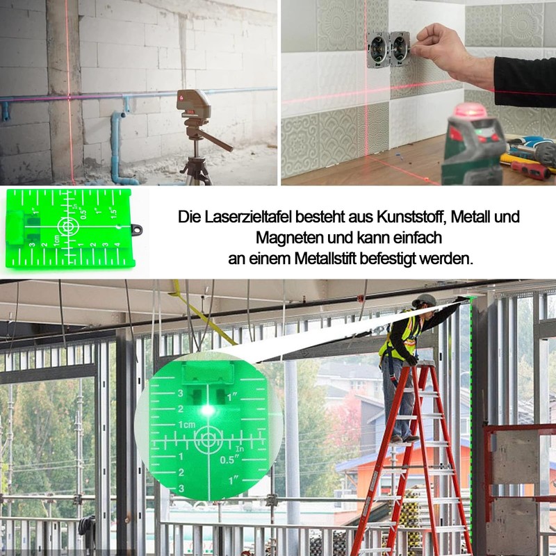 Green Laser Target Board with Reflectors for Improved Visibility -