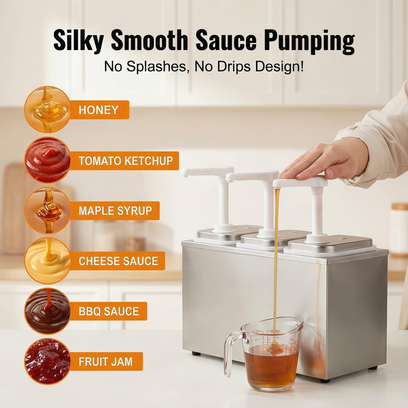 Universal 2-Pack Replacement Pumps for Nacho Cheese/Hot Fudge/Syrup Dispensers –