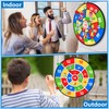 29 Inches Kids Dart Board Set,Foldable Dinosaur Theme Double Sided