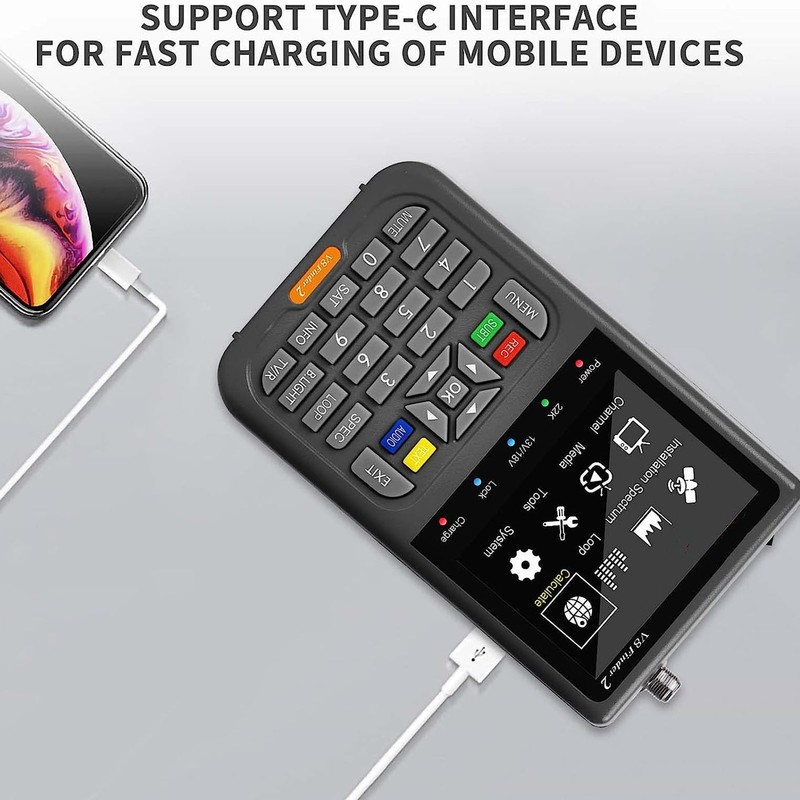 Digital Satellite Finder LCD Screen Handheld Satellite Signal Meter Detection