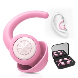 Ear Plugs for Sleeping Noise Cancelling- 2 Pairs- Reusable- Travel Case with Mirror- Ear Plugs for Noise Reduction while Sleeping, Motorcycle Riding, Travel- Best Silicone Ear Plugs for Concert & Work