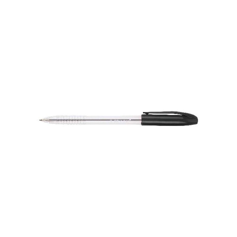 Q-Connect Stick Ballpoint Pen Medium KF02457 - Black, Pack of