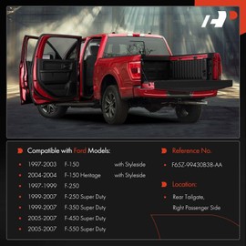 A-Premium Rear Tailgate Hinge Assembly Compatible with Ford F-150 1997-2003, F-250 1997-1999, F-150 Heritage, F-250 Super Duty F-350 Super Duty, F-450 Super Duty F-550 Super Duty, Right Passenger Side