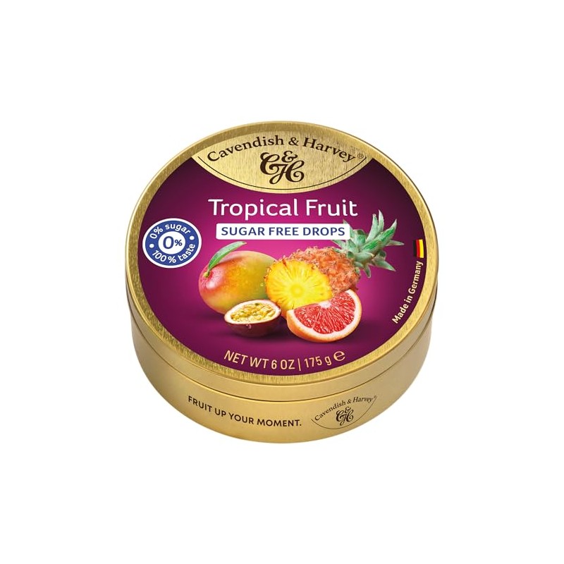 Cavendish & Harvey, Tropical Fruit Candy, 6.2 oz Can