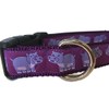Handmade Hippo Dog Collar – Purple Cartoon Print Adjustable Collar