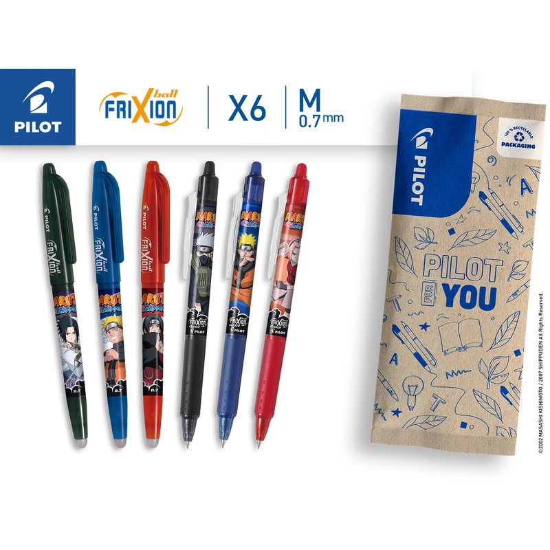 PILOT x Naruto FriXion Ball Clicker Erasable Pen Naruto Shipudden