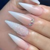 24Pcs Stiletto Press on Nails Long Almond Glossy Fake Nails