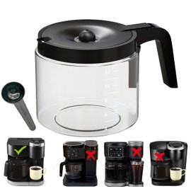 Glass Coffee pot replacement Compatible with Keurig K-DUO 5100 Coffee Maker, Not Compatible with K-DUO Essentials 5000&5500 / K-DUO Generation2 5600 Model