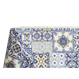 BIANCHERIAWEB Amalfi Fantasy Kitchen and Living Room Tablecloth, Made in Italy, 100% Cotton, 90x90 cm