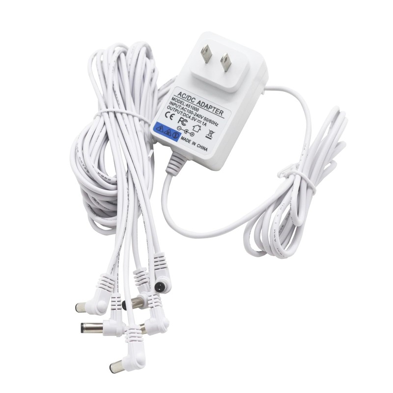 HUZUM 4.5V Power Adapter with 6 Output Jacks Compatible with