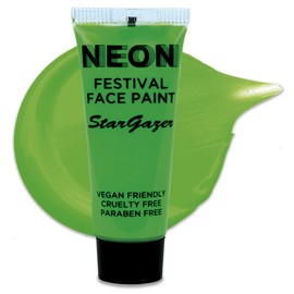 Stargazer Neon UV Reactive Festival Face and Body Paint Sweat-Proof Vibrant Color Green