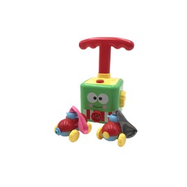 Comansi C19032 Rana Car Powered by Balloons. Cars to Play Race. Experimental and Educational Preschool Toy. AIR Pump CAR, Yellow, Red