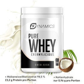 Whey Protein Powder Premium, High-Quality Protein Powder for Muscle Building and Recovery, Dynamics Nutrition (Coconut Kiss, 850 g)