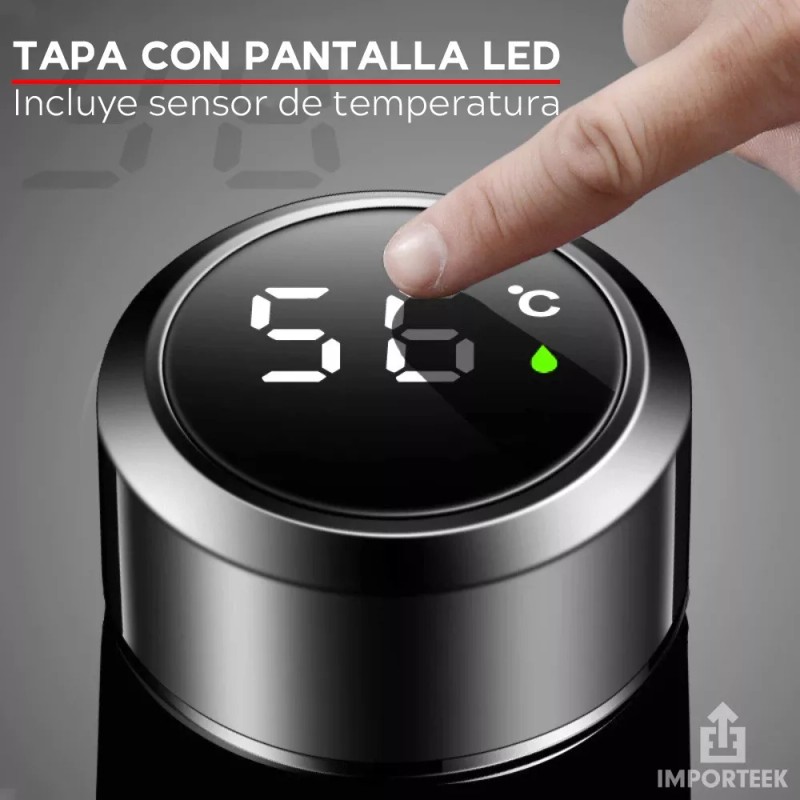 Importeek 10pz Termo Digital Lector Temperatura Acero Hermetico 500ml