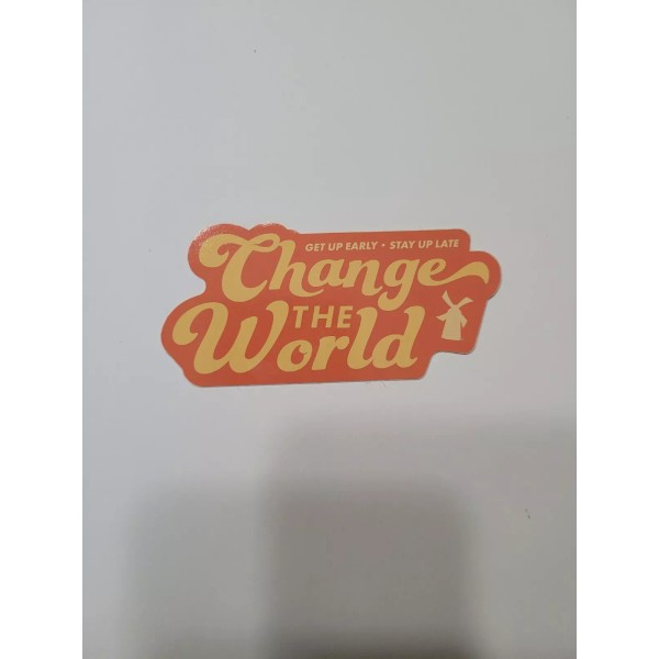 Dutch Bros Coffee Sticker Change The World - Get Up
