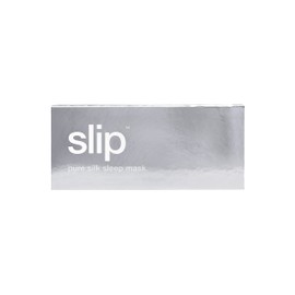Slip Silk Sleep Mask, Silver (One Size) - 100% Pure Mulberry 22 Momme Silk Eye Mask - Comfortable Sleeping Mask with Elastic Band + Pure Silk Filler and Internal Liner