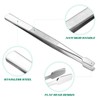 DECHOUS Tweezers for Stamps, Stainless Steel, Multi-purpose, Flat Point, Precision
