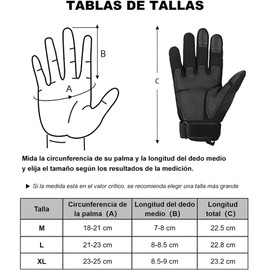 Guantes para Motociclista con Pantalla Táctil, Protección Articular Cuero Antideslizantes Unisex