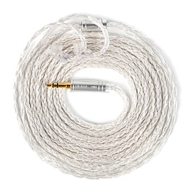 2M IEM Cable in Ear Monitor Cable KBEAR ST24 Plus with 3.5mm Silver-Plated Plug for KZ ZS10PRO/Castor/EDX PRO/ZSN PRO X/ZAR/AS24/ES4/ZAS/AS16,CCA CRA/C10/C12 (3.5MM, Silver, QDC)