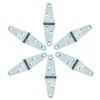Piutouyar 6 Pcs Heavy Duty Strap Hinges, Silver Strap Hinges