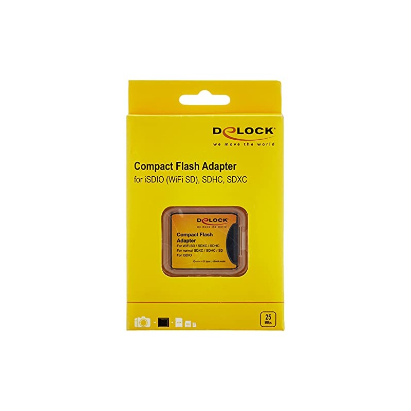 DeLOCK 62637 Compact Flash Adapter WiFi SD/SDHC/SDXC Memory Card For