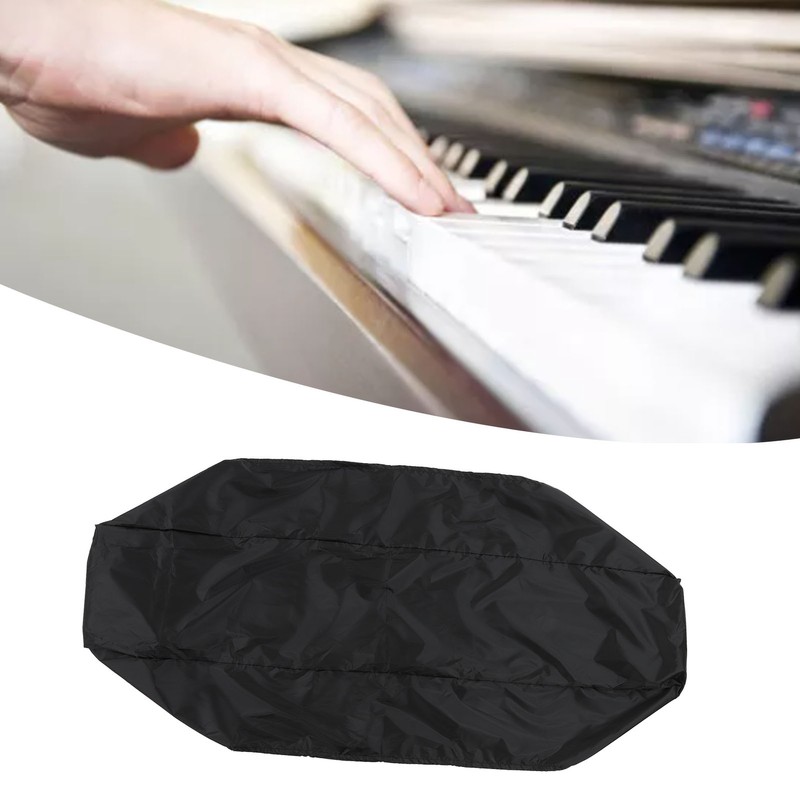 Piano Keyboard Dust Cover Waterproof Breathable Stretchy Black Electric Piano
