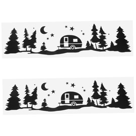 ULTECHNOVO 2pcs Car Sticker Tree Decor Decal Unique Star Design for Car Pet Material Fading Resistant for Travel Enthusiasts