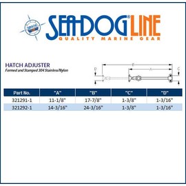 AMRS-321291-1 * Sea-Dog Marine Stainless Hatch Adjuster - 11" to 18"