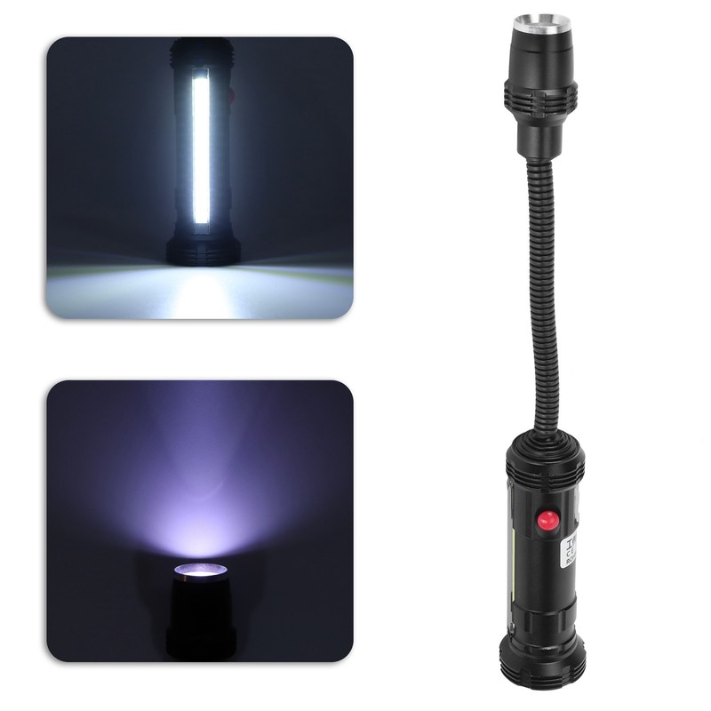 LED Zoom Machine Tool Working Light USB Charging Gooseneck Magnetic