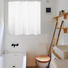 ABSENK Waterproof Shower Curtain for Window Inside Shower, 30 x 30 Inches Short Length Plastic Bathroom Window Curtain Heavy Duty Vinyl with Hooks, Silky Frost, 30x30