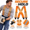 Men's Fluorescent Work Suspenders 5cm Wide Adjustable Elastic X-Back Braces